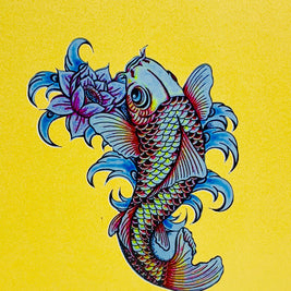 Gold Koi Japanese Fish Origami Pop Cards 3D Pop Up Greeting Card Happy Birthday Thank You Handmade Gift Thinking of You Blank Card for Any Occasion Happy Mother's Day Happy Father's Australiana Celebrate the Beauty of Flower