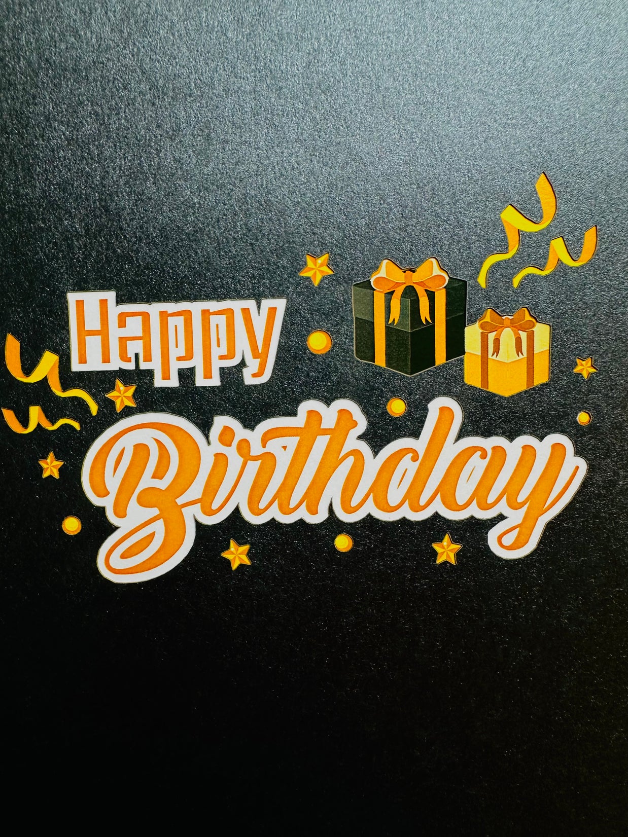 Golden Happy Birthday with Presents Origami Pop Cards 3D Pop Up Greeting Card Thank You Handmade Gift Thinking of You Happy Birthday Occasion Australiana Celebrate the Beauty and Happiness During Special Day Best Wishes Gift