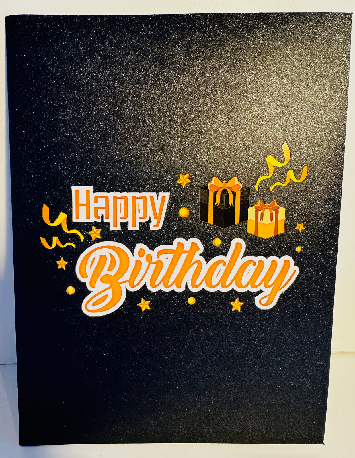 Golden Happy Birthday with Presents Origami Pop Cards 3D Pop Up Greeting Card Thank You Handmade Gift Thinking of You Happy Birthday Occasion Australiana Celebrate the Beauty and Happiness During Special Day Best Wishes Gift