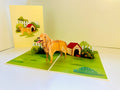 Golden Retriever Scottish Dog - Perfect for Dog Lovers Origami Pop Cards 3D Pop Up Greeting Card Happy Birthday Thank You Handmade Gift Thinking of You Blank Card for Any Occasion Happy Mother's Day Happy Father's Celebrate the Beauty of Animals