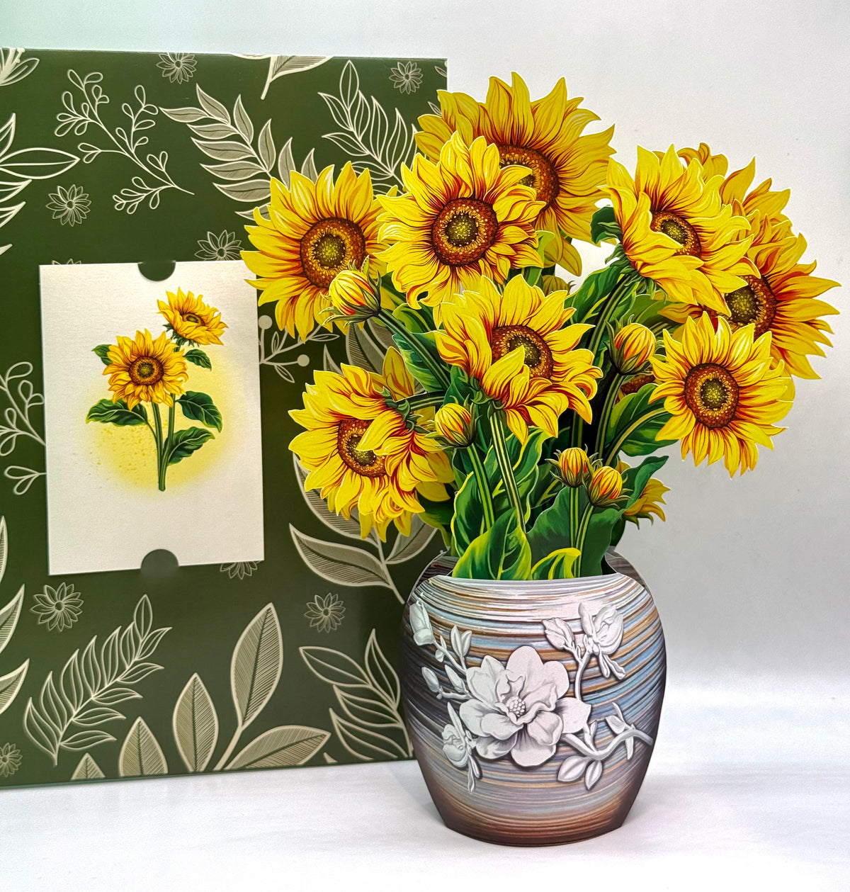 Golden Sunflower 3D Pop-Up Flower Bouquet Origami Pop Cards 3D Pop Up Greeting Card Happy Birthday Thank You Handmade Gift Thinking of You Blank Card for Any Occasion Happy Mother's Day Happy Father's Australiana Celebrate