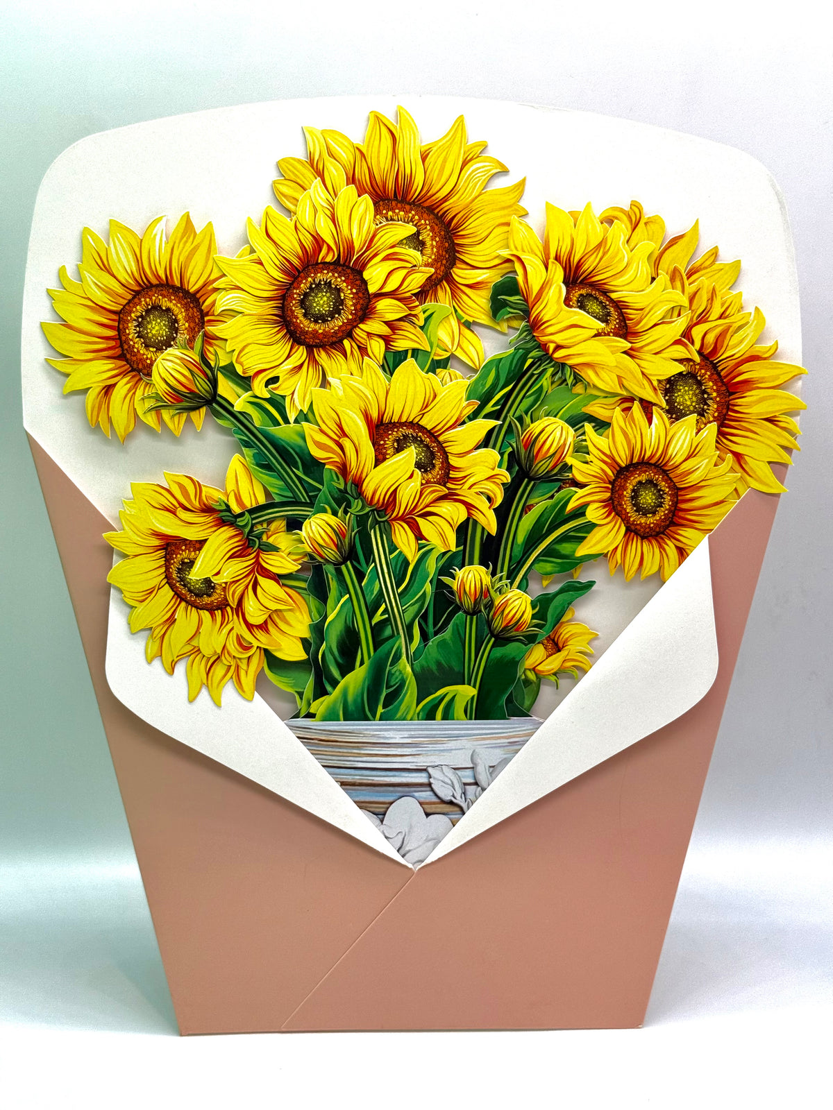 Golden Sunflower 3D Pop-Up Flower Bouquet Origami Pop Cards 3D Pop Up Greeting Card Happy Birthday Thank You Handmade Gift Thinking of You Blank Card for Any Occasion Happy Mother's Day Happy Father's Australiana Celebrate