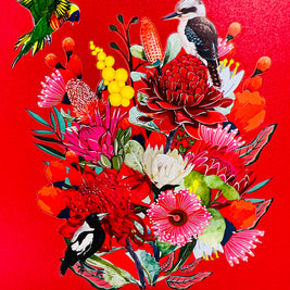 Gorgeous Australian Native Garden & Birds Origami Pop Cards 3D Pop Up Greeting Card Celebrate Happy Birthday Thank You Handmade Best Wishes Gift Thinking of You Blank Card for Any Occasion Happy Mother's Day Happy Father's Day Australiana