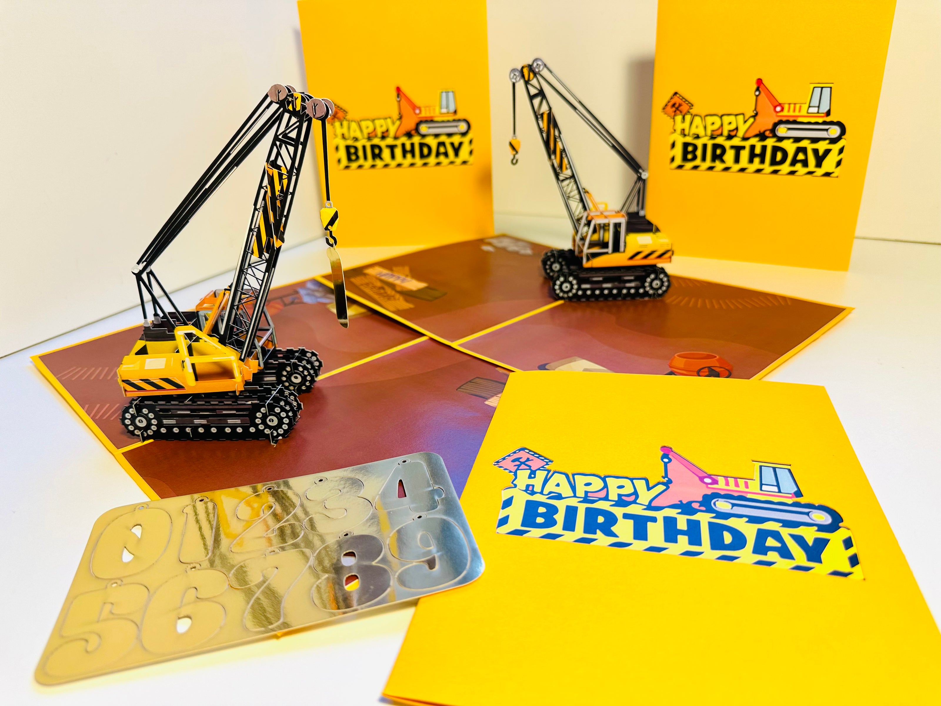 Happy Birthday CRANE Truck - Perfect for Construction Workers or Little Kids Origami Pop Cards 3D Pop Up Greeting Card Thank You Handmade Gift Thinking of You Happy Birthday Occasion Australiana Celebrate the Beauty and Happiness During Special Day Gift