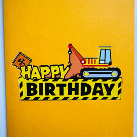 Happy Birthday CRANE Truck - Perfect for Construction Workers or Little Kids Origami Pop Cards 3D Pop Up Greeting Card Thank You Handmade Gift Thinking of You Happy Birthday Occasion Australiana Celebrate the Beauty and Happiness During Special Day Gift