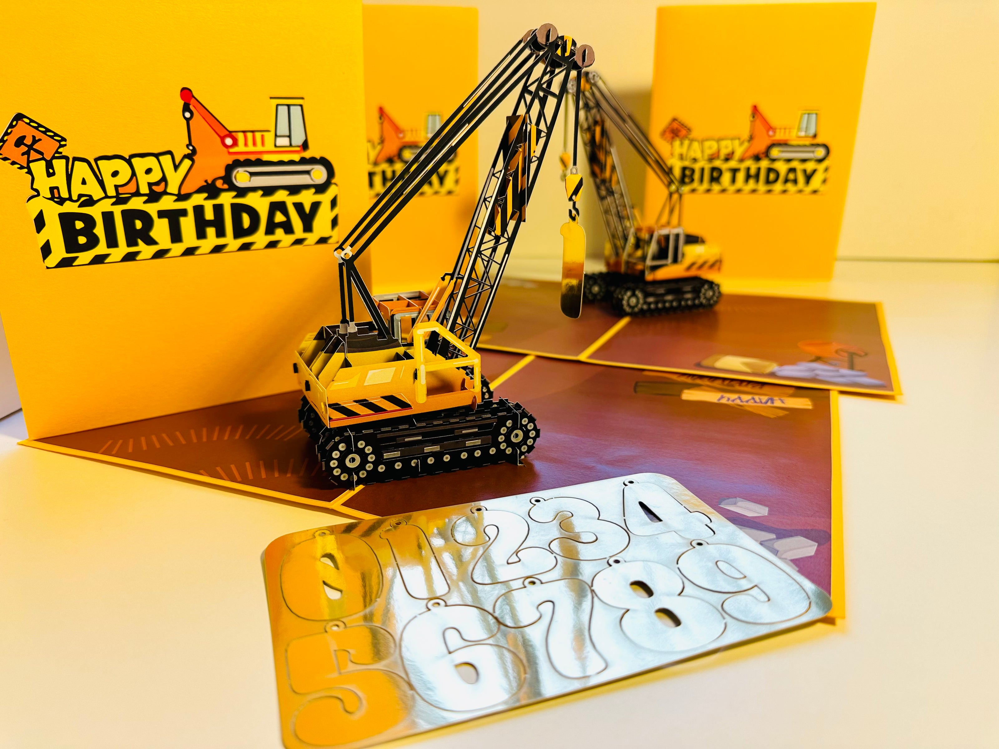 Happy Birthday CRANE Truck - Perfect for Construction Workers or Little Kids Origami Pop Cards 3D Pop Up Greeting Card Thank You Handmade Gift Thinking of You Happy Birthday Occasion Australiana Celebrate the Beauty and Happiness During Special Day Gift