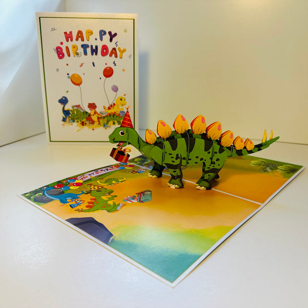 Happy Birthday Dinosaur Party Origami Pop Cards 3D Pop Up Greeting Card Thank You Handmade Gift Thinking of You Happy Birthday Occasion Australiana Celebrate the Beauty and Happiness During Special Day Best Wishes Gift Perfect for Boy