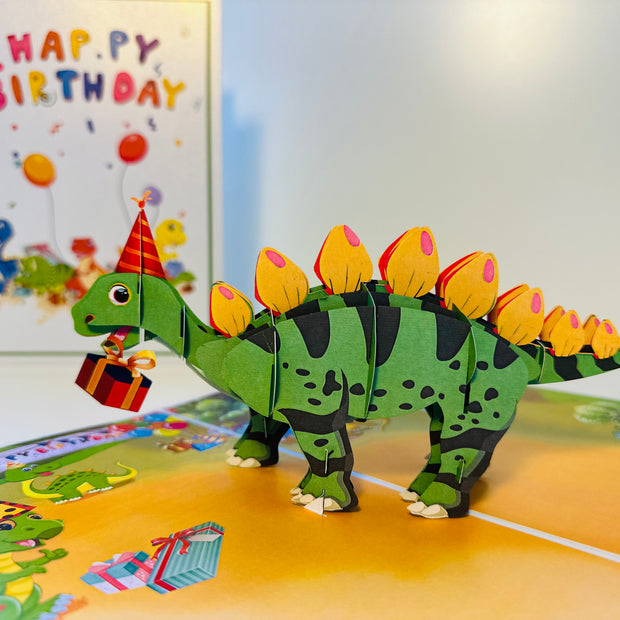 Happy Birthday Dinosaur Party Origami Pop Cards 3D Pop Up Greeting Card Thank You Handmade Gift Thinking of You Happy Birthday Occasion Australiana Celebrate the Beauty and Happiness During Special Day Best Wishes Gift Perfect for Boy