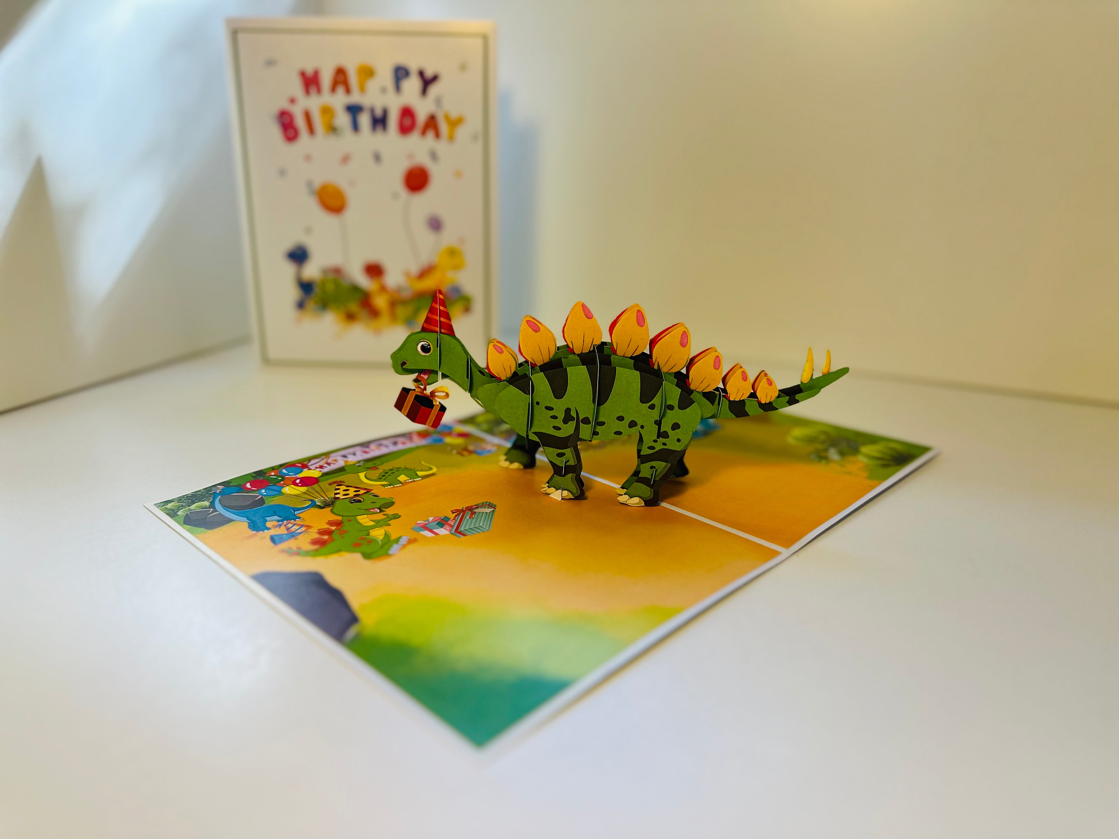 Happy Birthday Dinosaur Party Origami Pop Cards 3D Pop Up Greeting Card Thank You Handmade Gift Thinking of You Happy Birthday Occasion Australiana Celebrate the Beauty and Happiness During Special Day Best Wishes Gift Perfect for Boy