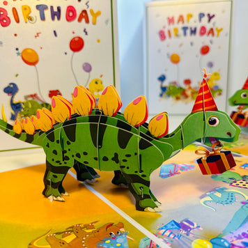 Happy Birthday Dinosaur Party Origami Pop Cards 3D Pop Up Greeting Card Thank You Handmade Gift Thinking of You Happy Birthday Occasion Australiana Celebrate the Beauty and Happiness During Special Day Best Wishes Gift Perfect for Boy