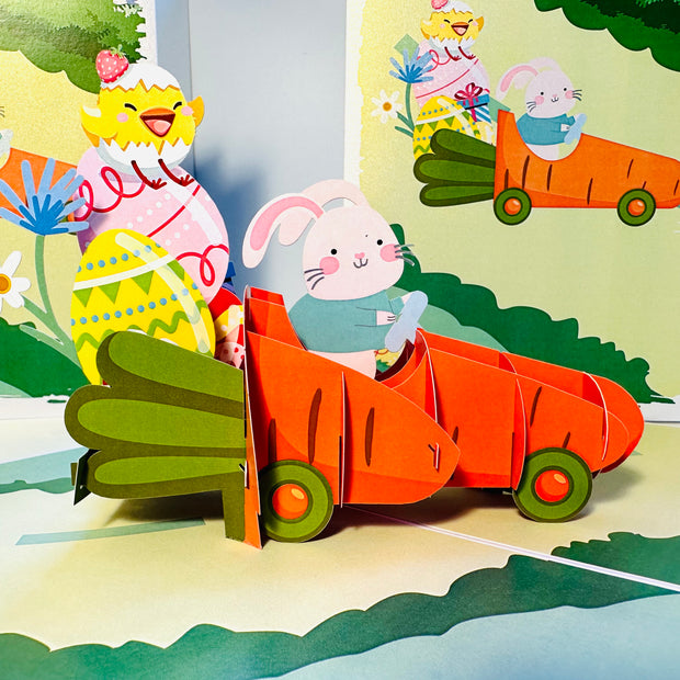 Happy Easter Bunny in a Carrot Card Origami Pop Cards 3D Pop Up Greeting Card Happy Easter Thank You Handmade Best Wishes Blank Card Gift Happy Holidays Celebrate the Special Day Moment with Family and Friends Decoration Colorful Blessing Funny Gifts