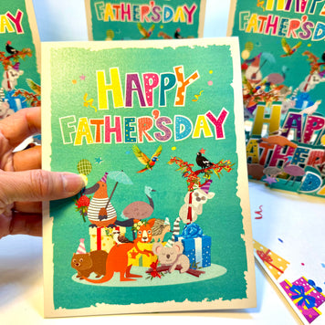 Happy Father’s Day with Adorable Australian Animals Origami Pop Cards 3D Pop Up Greeting Card Happy Birthday Thank You Handmade Gift Thinking of You Blank Card for Any Occasion Happy Mother's Day Happy Father's Australiana Celebration