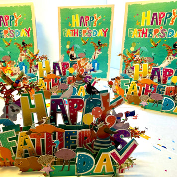 Happy Father’s Day with Adorable Australian Animals Origami Pop Cards 3D Pop Up Greeting Card Happy Birthday Thank You Handmade Gift Thinking of You Blank Card for Any Occasion Happy Mother's Day Happy Father's Australiana Celebration