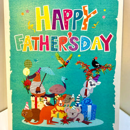 Happy Father’s Day with Adorable Australian Animals Origami Pop Cards 3D Pop Up Greeting Card Happy Birthday Thank You Handmade Gift Thinking of You Blank Card for Any Occasion Happy Mother's Day Happy Father's Australiana Celebration