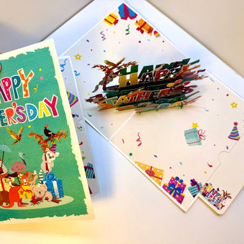 Happy Father’s Day with Adorable Australian Animals Origami Pop Cards 3D Pop Up Greeting Card Happy Birthday Thank You Handmade Gift Thinking of You Blank Card for Any Occasion Happy Mother's Day Happy Father's Australiana Celebration