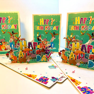 Happy Father’s Day with Adorable Australian Animals Origami Pop Cards 3D Pop Up Greeting Card Happy Birthday Thank You Handmade Gift Thinking of You Blank Card for Any Occasion Happy Mother's Day Happy Father's Australiana Celebration