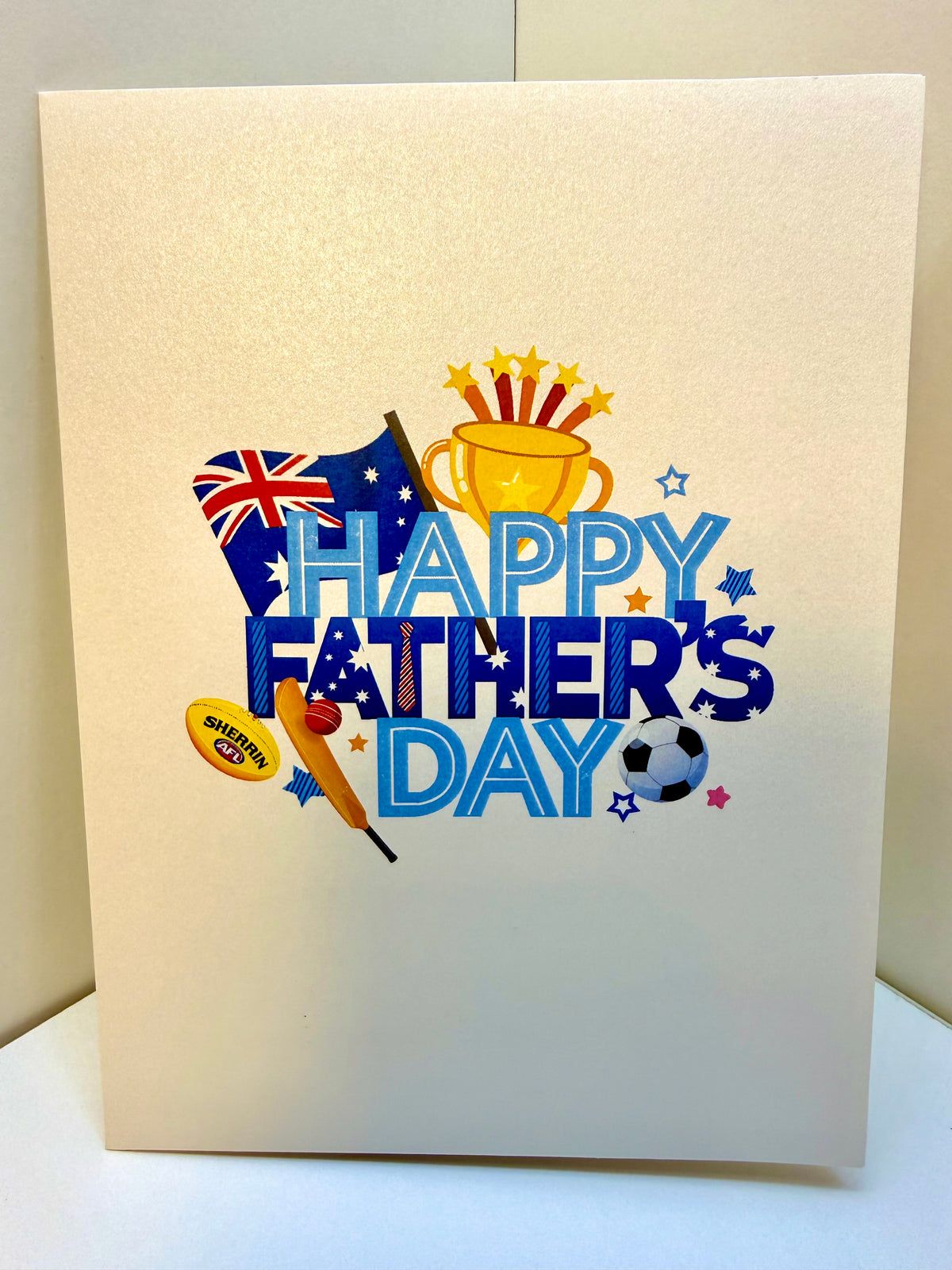 Happy Father’s Day with Aussie Sports & Games Origami Pop Cards 3D Pop Up Greeting Card Happy Birthday Thank You Handmade Gift Thinking of You Blank Card for Any Occasion Happy Mother's Day Happy Father's Australiana Celebration