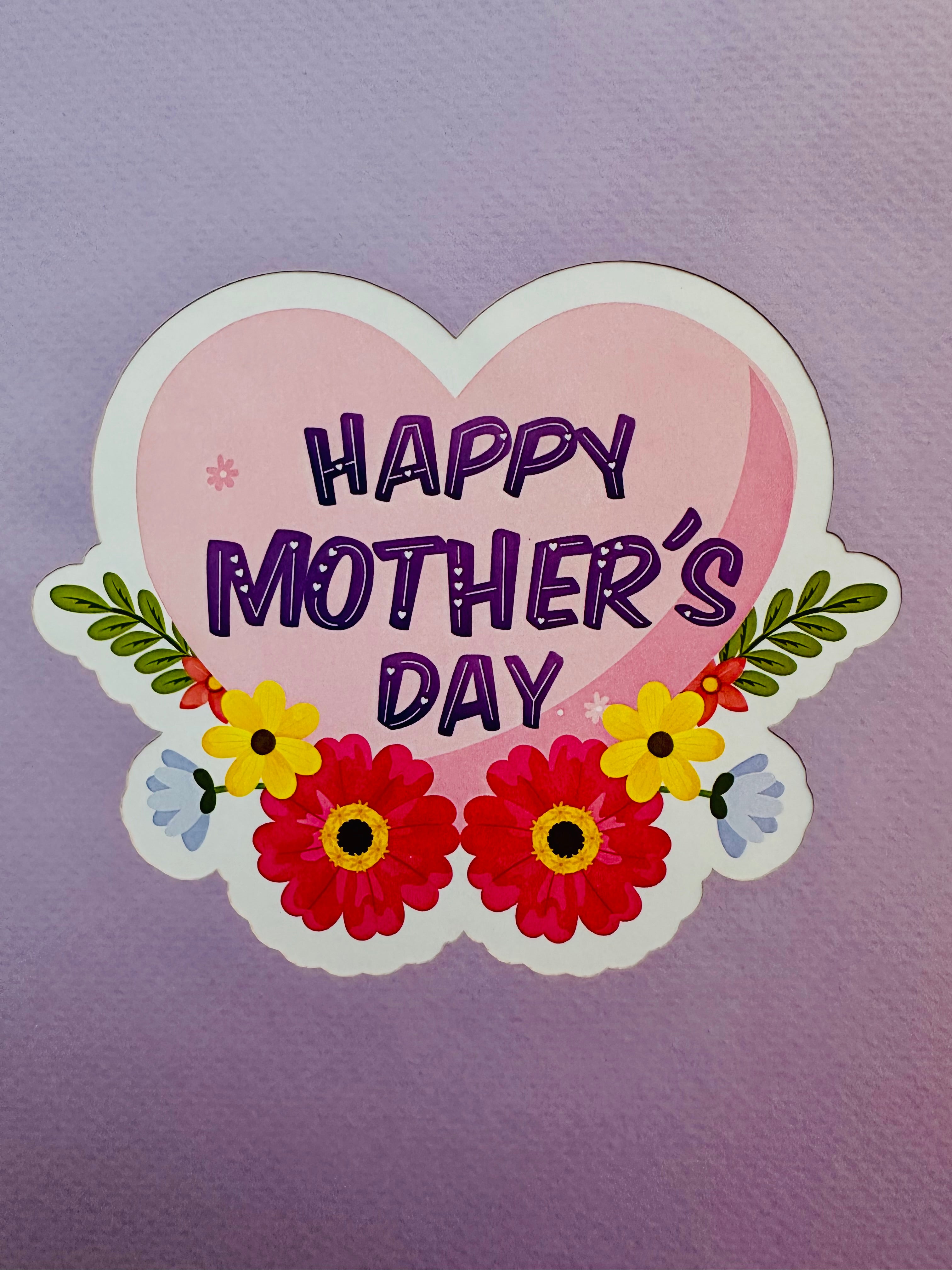Happy Mother's Day - Purple Daisy Spring Garden Origami Pop Cards 3D Pop Up Greeting Card Handmade Gift for Mum Floral Blank Card Australian Made Thank You Thinking of You Mother's Day Paper Art Gift Australian Flowers Celebrate Special Mum