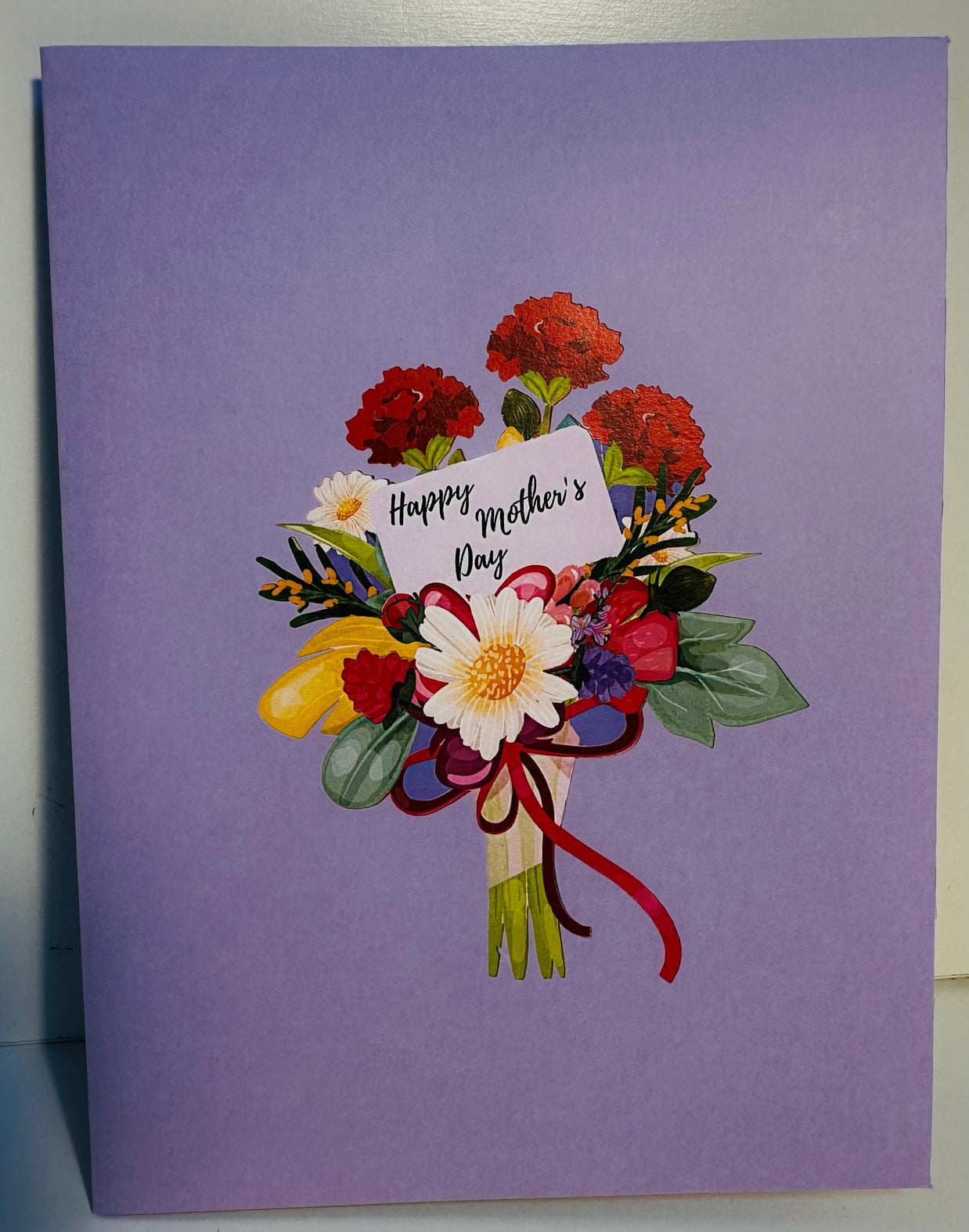 Happy Mother's Day - Purple Spring Flower Garden Origami Pop Cards 3D Pop Up Greeting Card Handmade Gift for Mum Floral Blank Card Australian Made Thank You Thinking of You Mother's Day Paper Art Gift Australian Flowers Celebrate Special Mum