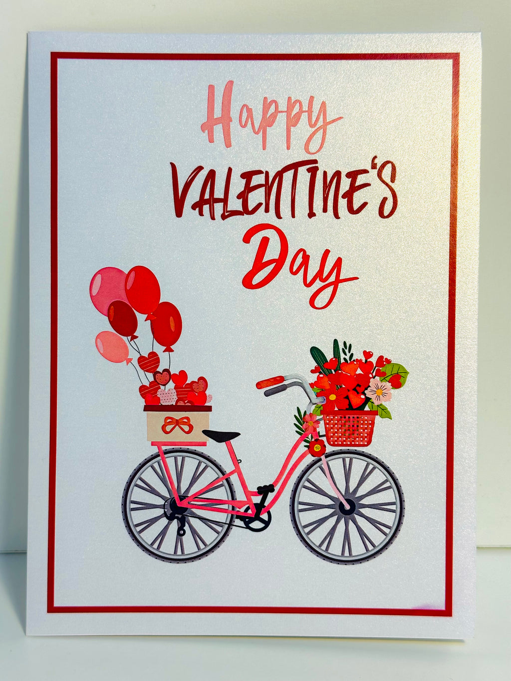 Happy Valentine's Day - Featuring a Delightful Bicycle 3D POP UP GREETING CARD - Created by Origami Pop Cards Australian Design & Handmade 3D Pop Up Magical Paper Cards, Handmade Pop Up Cards Happy Valentine's Day Celebrate Love Heart Fell and Romantic