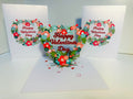 Happy Valentine's Day - Floral Love Heart Wreath 3D POP UP GREETING CARD - Created by Origami Pop Cards Australian Design & Handmade 3D Pop Up Magical Paper Cards, Handmade Pop Up Cards Happy Valentine's Day Celebrate Love Heart Fell and Romantic