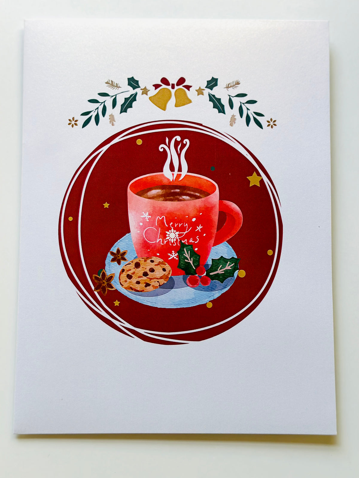 Have a CUPPA Tea or Coffee with Santa Claus Origami Pop Cards 3D Pop Up Greeting Card Merry Christmas Thank You Handmade Best Wishes Blank Card Gift Happy Holidays Celebrate the Special Day Moment with Family and Friends