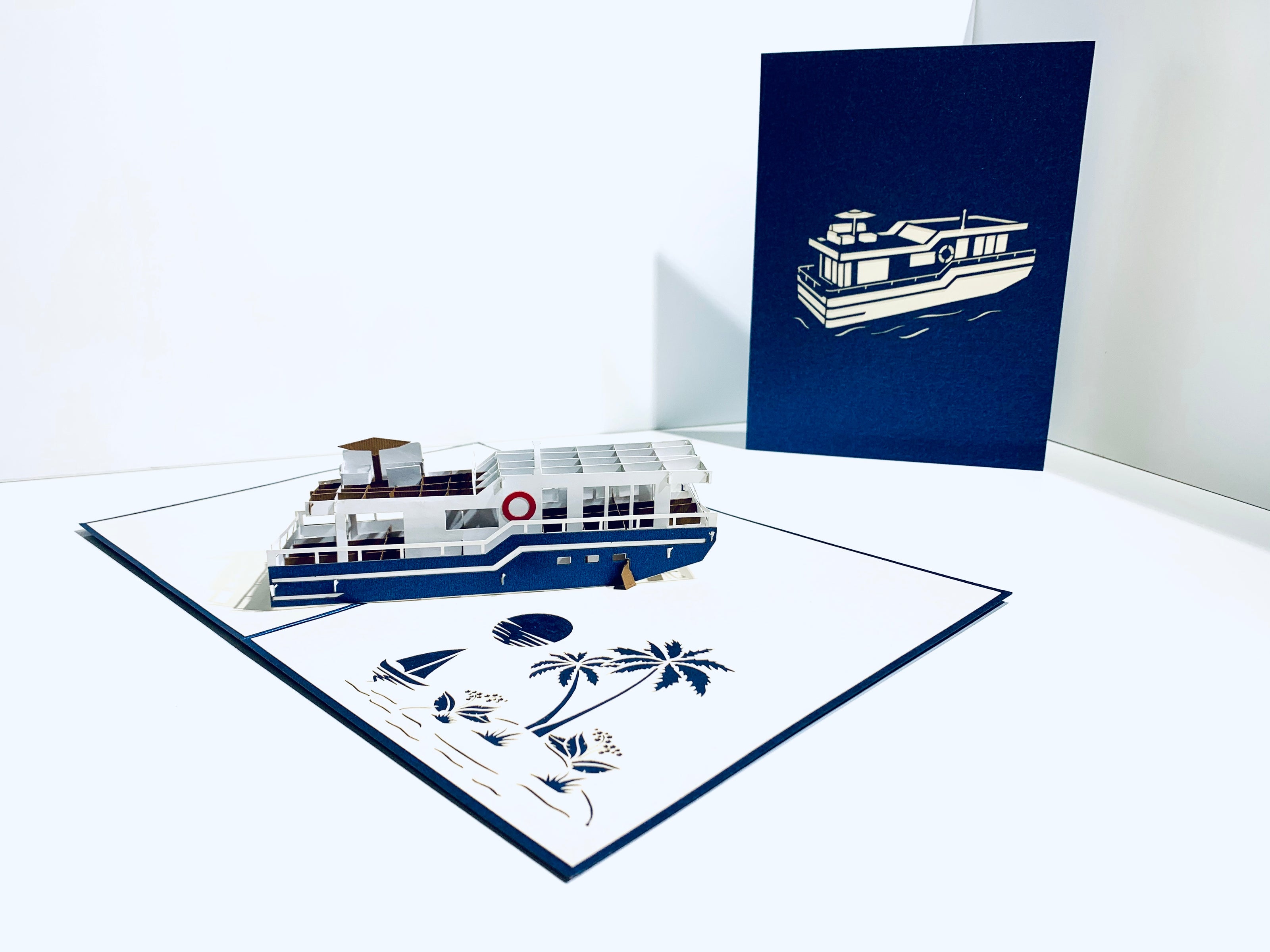 Houseboat - A Dream Home Origami Pop Cards 3D Pop Up Greeting Card Happy Birthday Thank You Handmade Gift Thinking of You Blank Card for Any Occasion Happy Mother's Day Happy Father's Australiana Celebrate the Beauty