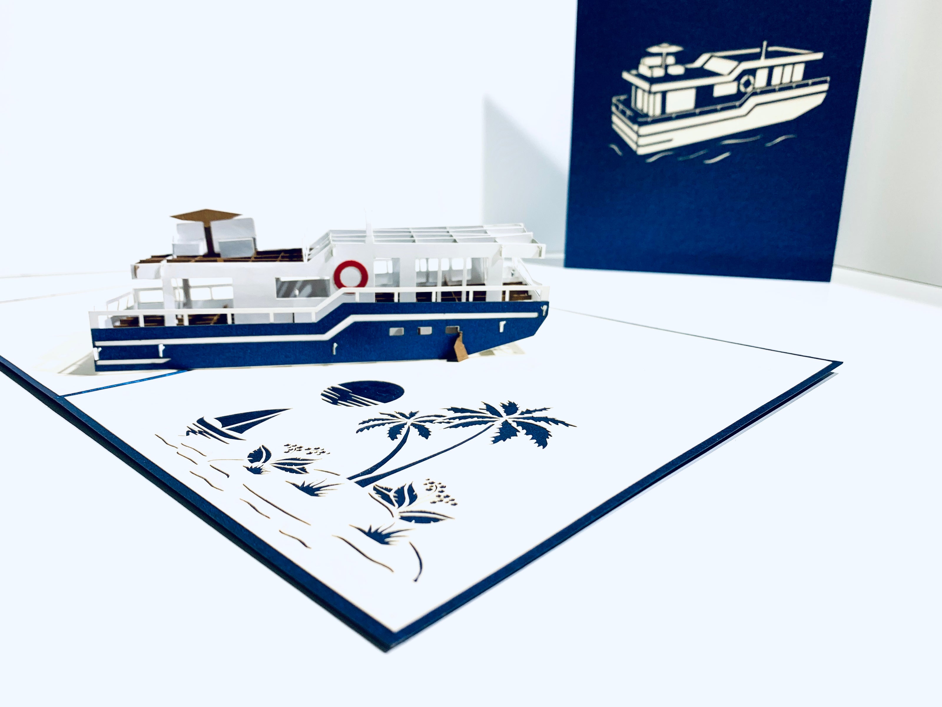 Houseboat - A Dream Home Origami Pop Cards 3D Pop Up Greeting Card Happy Birthday Thank You Handmade Gift Thinking of You Blank Card for Any Occasion Happy Mother's Day Happy Father's Australiana Celebrate the Beauty