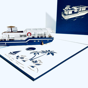 Houseboat - A Dream Home Origami Pop Cards 3D Pop Up Greeting Card Happy Birthday Thank You Handmade Gift Thinking of You Blank Card for Any Occasion Happy Mother's Day Happy Father's Australiana Celebrate the Beauty
