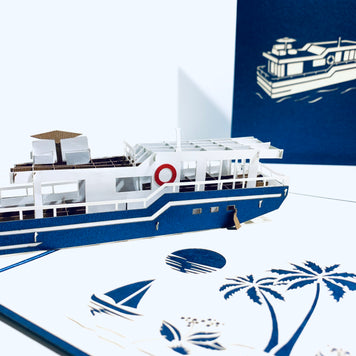 Houseboat - A Dream Home Origami Pop Cards 3D Pop Up Greeting Card Happy Birthday Thank You Handmade Gift Thinking of You Blank Card for Any Occasion Happy Mother's Day Happy Father's Australiana Celebrate the Beauty