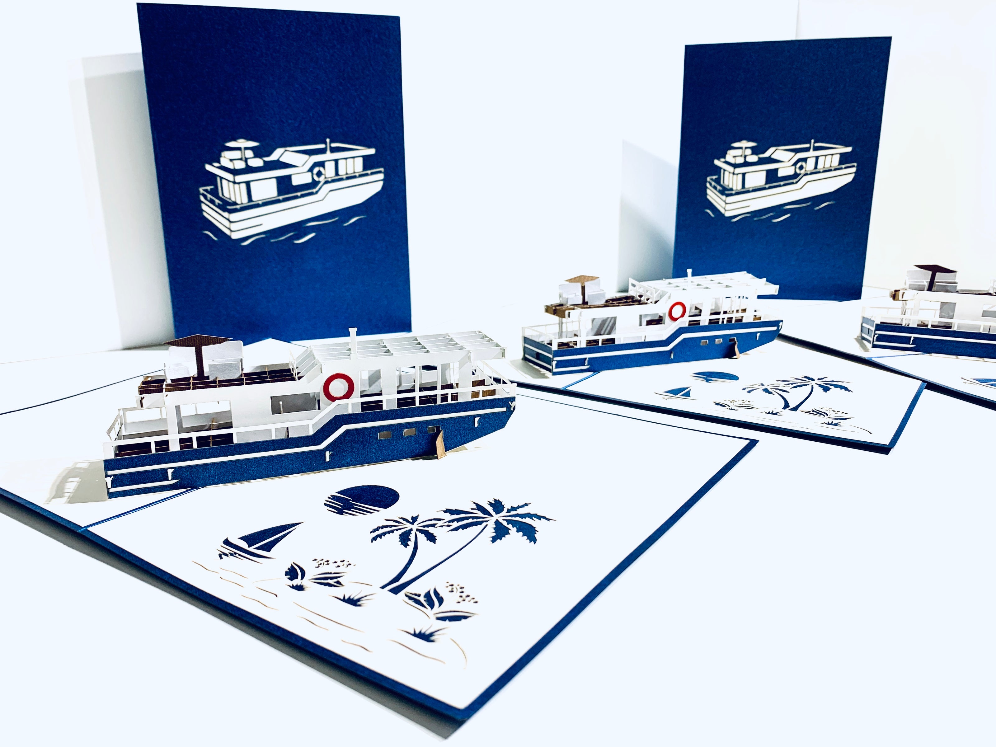 Houseboat - A Dream Home Origami Pop Cards 3D Pop Up Greeting Card Happy Birthday Thank You Handmade Gift Thinking of You Blank Card for Any Occasion Happy Mother's Day Happy Father's Australiana Celebrate the Beauty