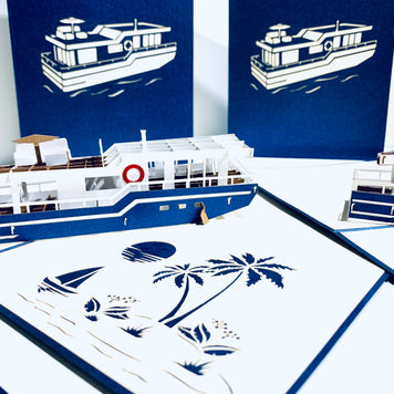 Houseboat - A Dream Home Origami Pop Cards 3D Pop Up Greeting Card Happy Birthday Thank You Handmade Gift Thinking of You Blank Card for Any Occasion Happy Mother's Day Happy Father's Australiana Celebrate the Beauty