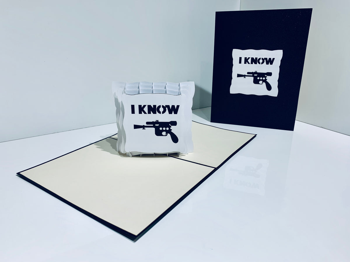 Origami Pop Cards I KNOW STAR WARS - Origami Pop Cards Greeting Card Merry Christmas Thank You Handmade Best Wishes Blank Card Gift Happy Holidays Celebrate the Special Day Moment with Family and Friends