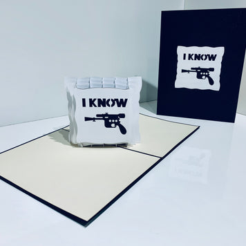 Origami Pop Cards I KNOW STAR WARS - Origami Pop Cards Greeting Card Merry Christmas Thank You Handmade Best Wishes Blank Card Gift Happy Holidays Celebrate the Special Day Moment with Family and Friends