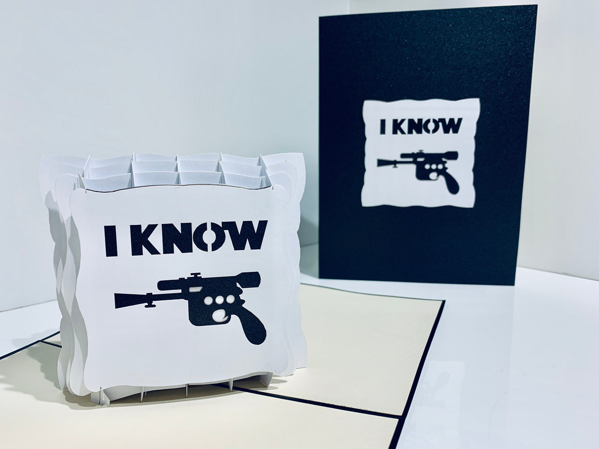 Origami Pop Cards I KNOW STAR WARS - Origami Pop Cards Greeting Card Merry Christmas Thank You Handmade Best Wishes Blank Card Gift Happy Holidays Celebrate the Special Day Moment with Family and Friends