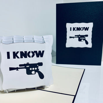 Origami Pop Cards I KNOW STAR WARS - Origami Pop Cards Greeting Card Merry Christmas Thank You Handmade Best Wishes Blank Card Gift Happy Holidays Celebrate the Special Day Moment with Family and Friends