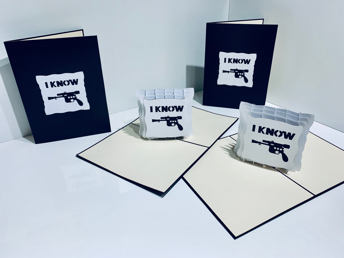 Origami Pop Cards I KNOW STAR WARS - Origami Pop Cards Greeting Card Merry Christmas Thank You Handmade Best Wishes Blank Card Gift Happy Holidays Celebrate the Special Day Moment with Family and Friends