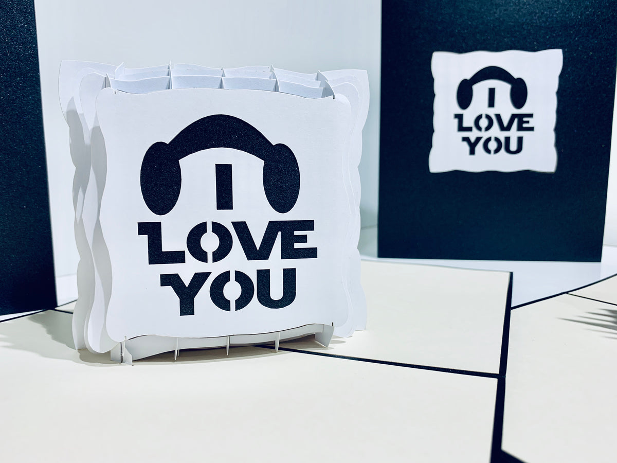 I LOVE YOU STAR WARS VALENTINE'S - Origami Pop Cards Greeting Card Merry Christmas Thank You Handmade Best Wishes Blank Card Gift Happy Holidays Celebrate the Special Day Moment with Family and Friends
