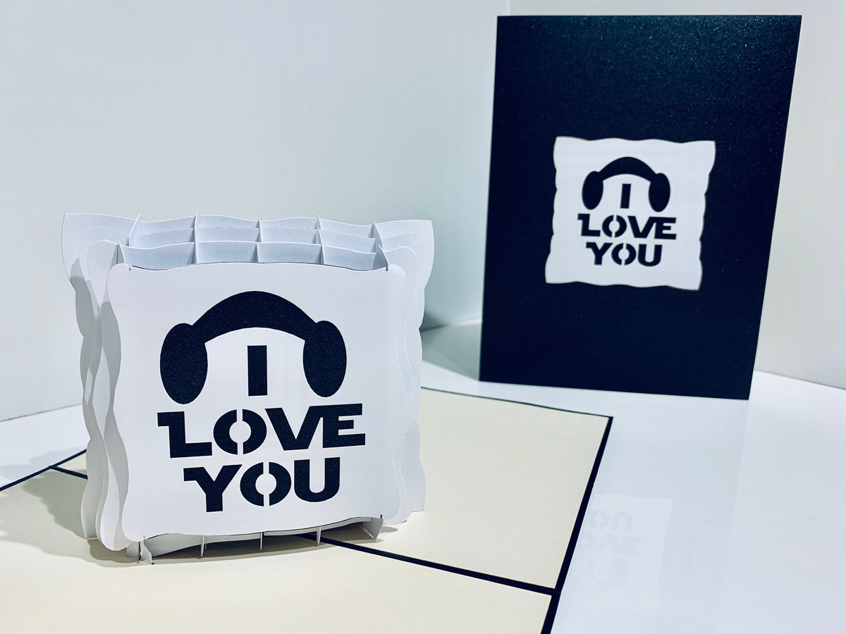 I LOVE YOU STAR WARS VALENTINE'S - Origami Pop Cards Greeting Card Merry Christmas Thank You Handmade Best Wishes Blank Card Gift Happy Holidays Celebrate the Special Day Moment with Family and Friends
