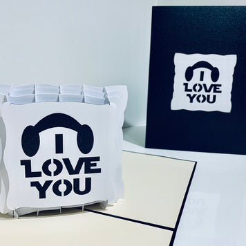 I LOVE YOU STAR WARS VALENTINE'S - Origami Pop Cards Greeting Card Merry Christmas Thank You Handmade Best Wishes Blank Card Gift Happy Holidays Celebrate the Special Day Moment with Family and Friends