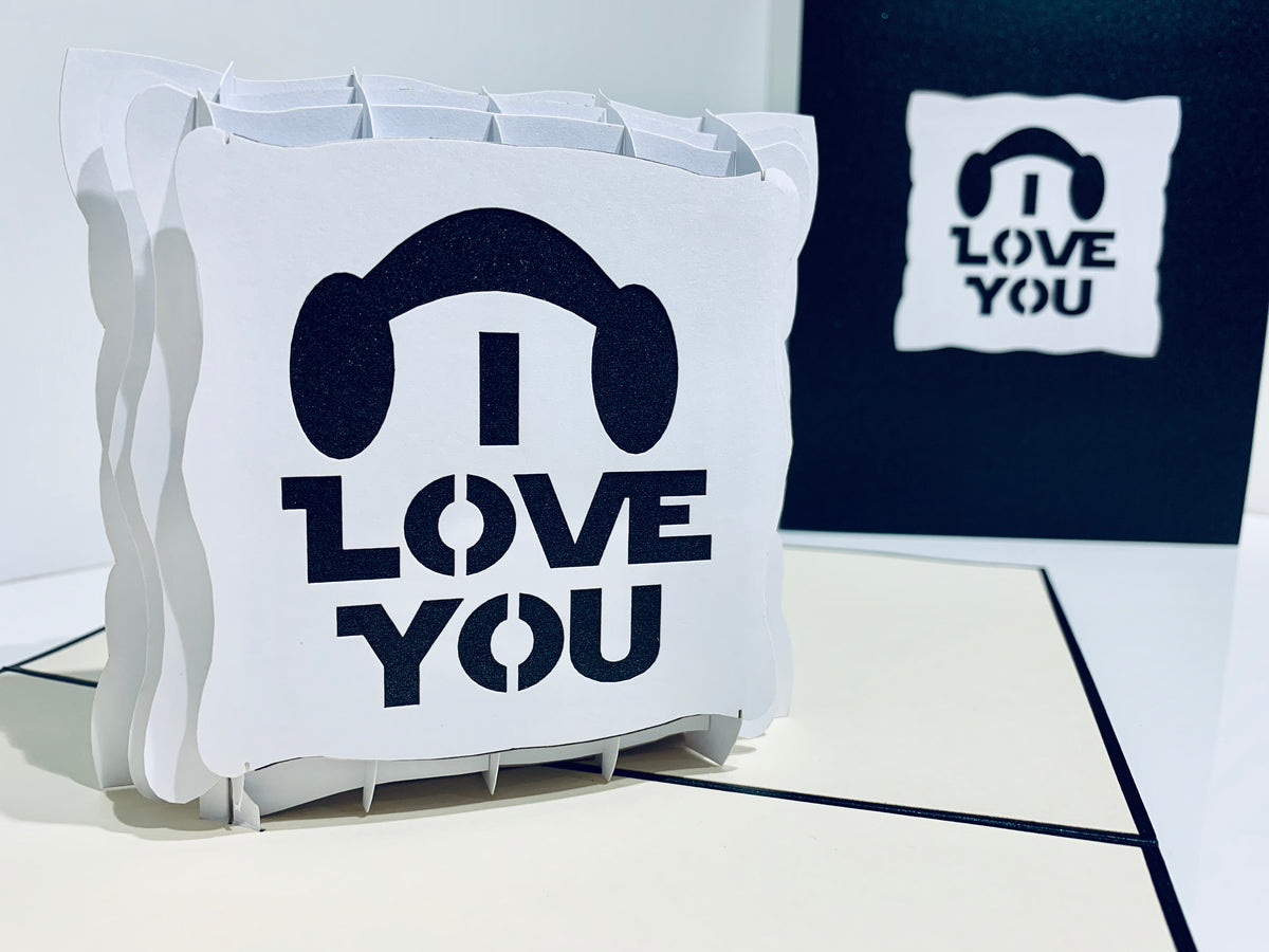 I LOVE YOU STAR WARS VALENTINE'S - Origami Pop Cards Greeting Card Merry Christmas Thank You Handmade Best Wishes Blank Card Gift Happy Holidays Celebrate the Special Day Moment with Family and Friends