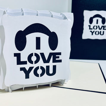 I LOVE YOU STAR WARS VALENTINE'S - Origami Pop Cards Greeting Card Merry Christmas Thank You Handmade Best Wishes Blank Card Gift Happy Holidays Celebrate the Special Day Moment with Family and Friends