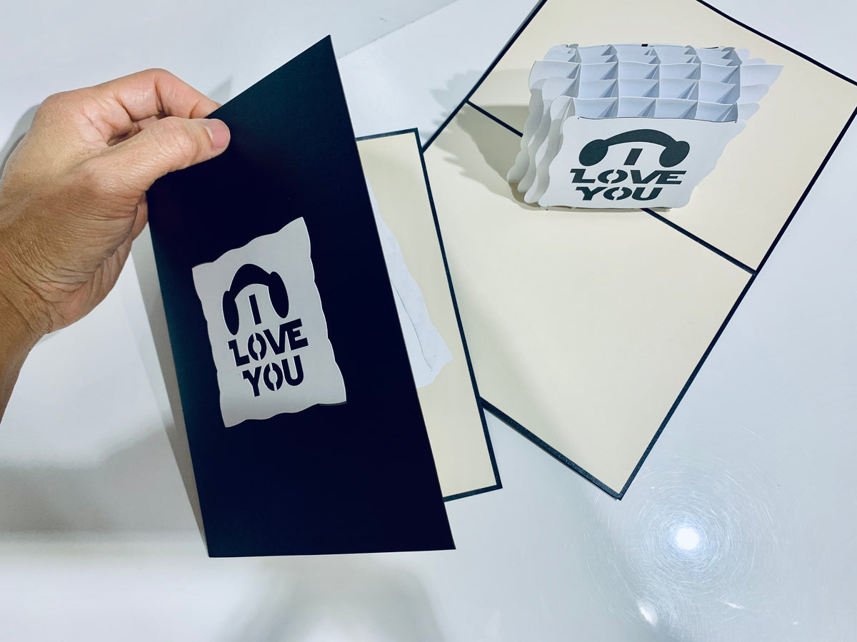 I LOVE YOU STAR WARS VALENTINE'S - Origami Pop Cards Greeting Card Merry Christmas Thank You Handmade Best Wishes Blank Card Gift Happy Holidays Celebrate the Special Day Moment with Family and Friends
