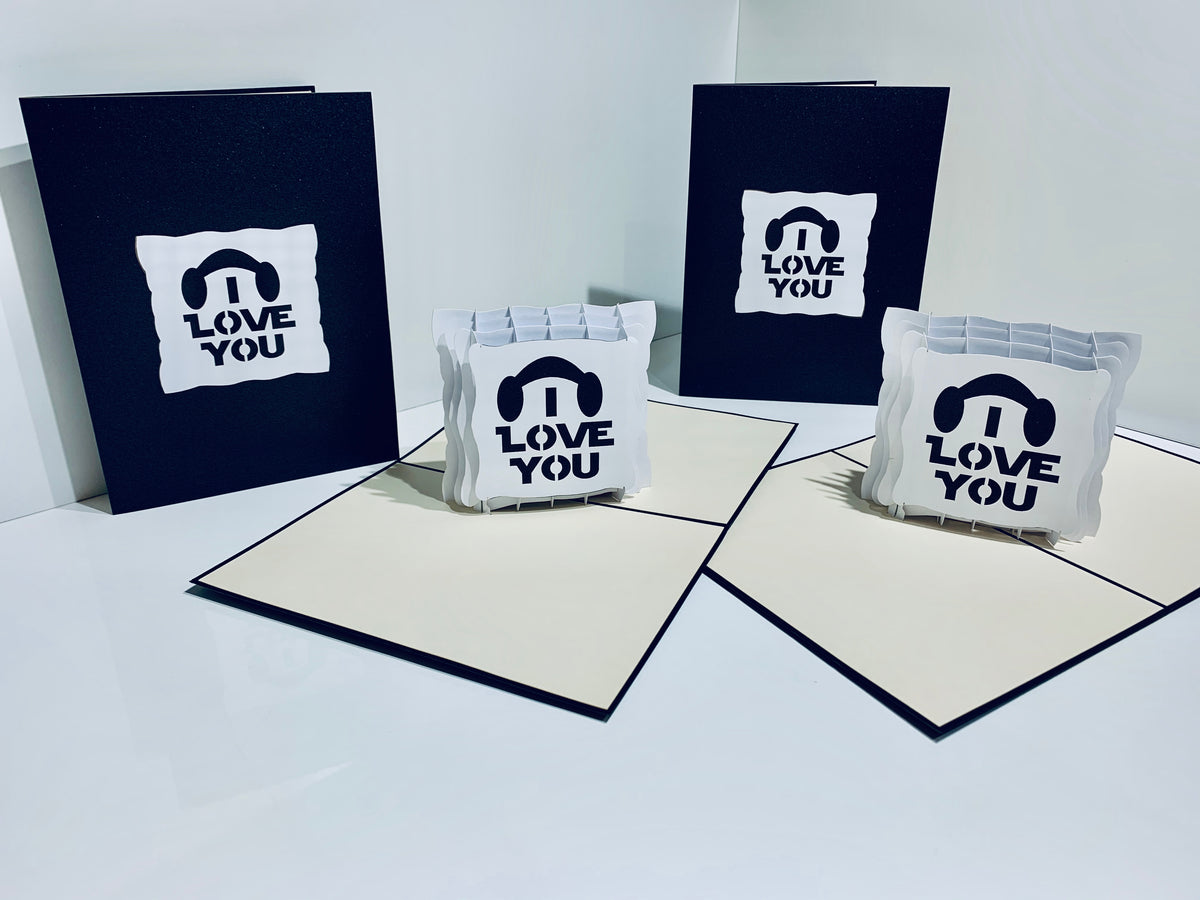 I LOVE YOU STAR WARS VALENTINE'S - Origami Pop Cards Greeting Card Merry Christmas Thank You Handmade Best Wishes Blank Card Gift Happy Holidays Celebrate the Special Day Moment with Family and Friends