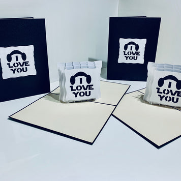 I LOVE YOU STAR WARS VALENTINE'S - Origami Pop Cards Greeting Card Merry Christmas Thank You Handmade Best Wishes Blank Card Gift Happy Holidays Celebrate the Special Day Moment with Family and Friends