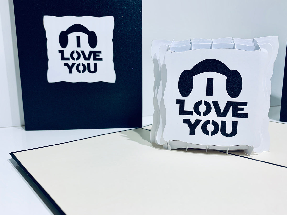 I LOVE YOU STAR WARS VALENTINE'S - Origami Pop Cards Greeting Card Merry Christmas Thank You Handmade Best Wishes Blank Card Gift Happy Holidays Celebrate the Special Day Moment with Family and Friends