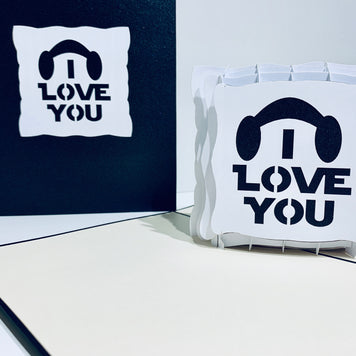 I LOVE YOU STAR WARS VALENTINE'S - Origami Pop Cards Greeting Card Merry Christmas Thank You Handmade Best Wishes Blank Card Gift Happy Holidays Celebrate the Special Day Moment with Family and Friends