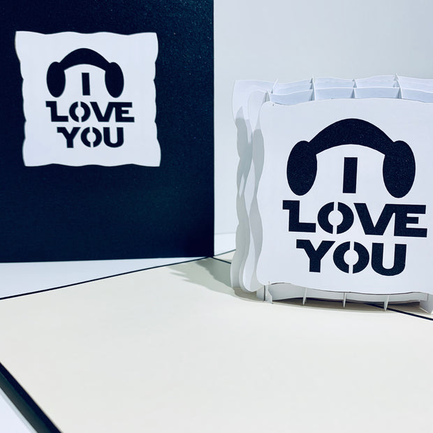 I LOVE YOU STAR WARS VALENTINE'S - Origami Pop Cards Greeting Card Merry Christmas Thank You Handmade Best Wishes Blank Card Gift Happy Holidays Celebrate the Special Day Moment with Family and Friends