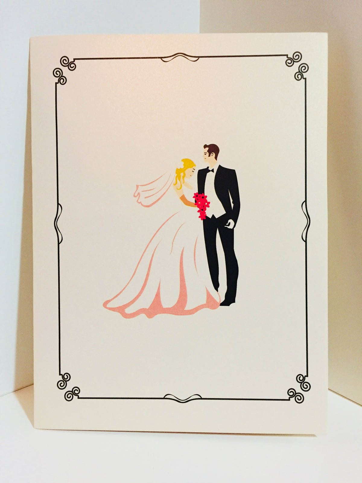 Western Style - Metallic Ivory Wedding Classic under White Rose Arbor Created by Origami Pop Cards – 3D Pop Up Greeting Cards, Australian Design & Handmade, 3D Pop Up Magical Paper Cards, Handmade Pop Up Cards Celebrate Love Anniversary