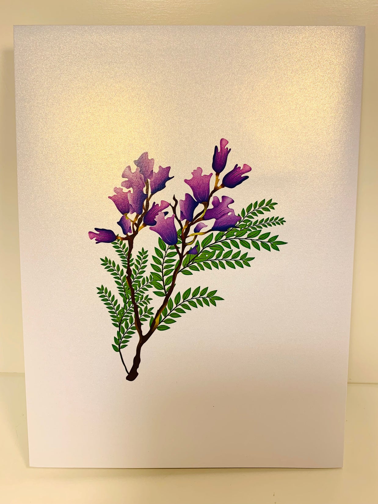 Jacaranda Forest - Full Bloom of Purple Jacaranda Trees 3D POP UP GREETING CARD - Created by Origami Pop Cards Australian Design & Handmade 3D Pop Up Magical Paper Cards, Handmade Pop Up Cards Happy Valentine's Day Celebrate Love Heart Fell and Romantic